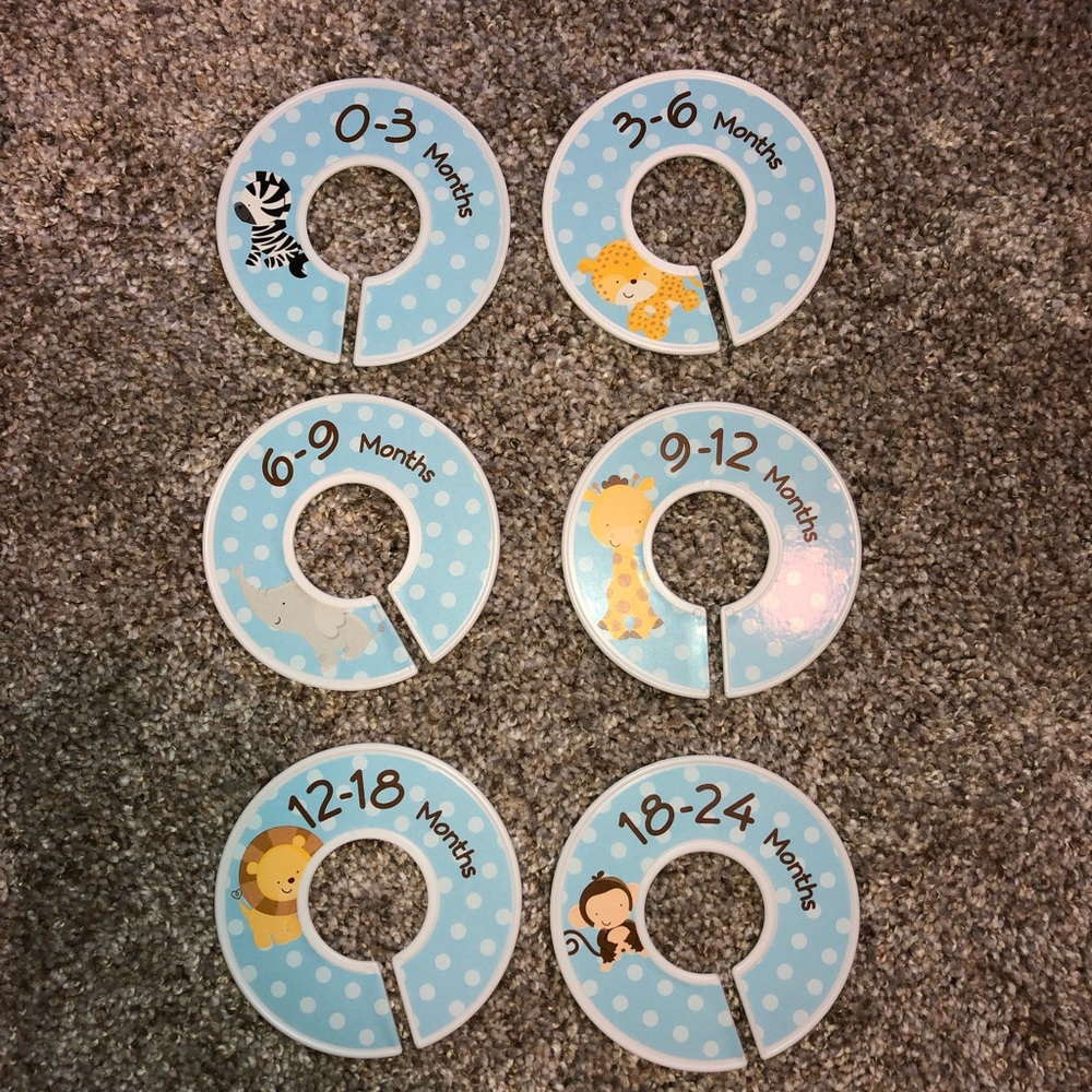 Closet Doodles Baby Clothes Closet Dividers- EUC